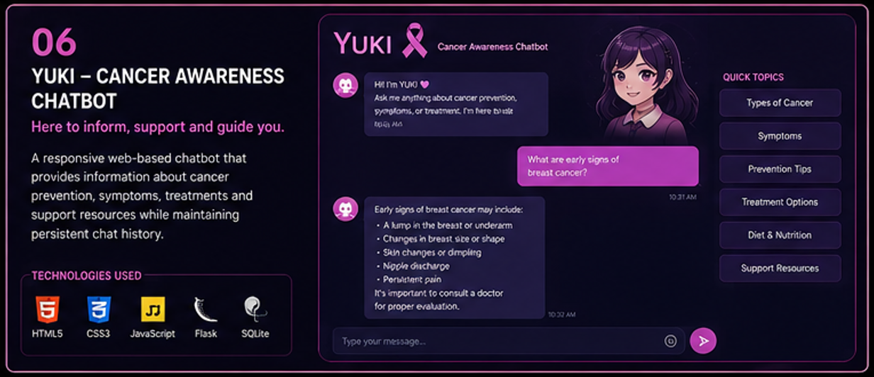 YUKI Cancer Awareness Chatbot